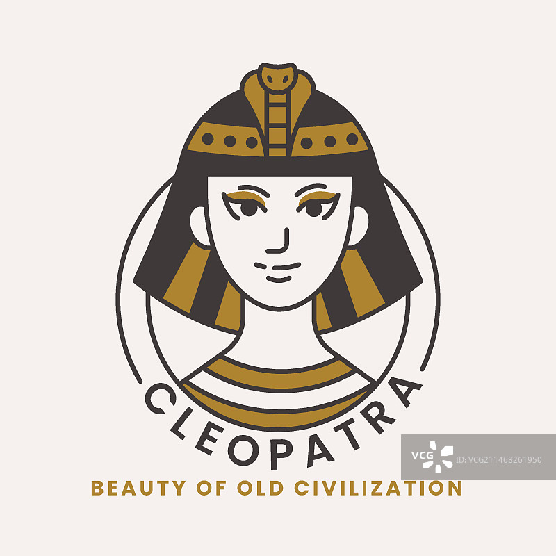 克娄巴特拉标志设计模板图片素材