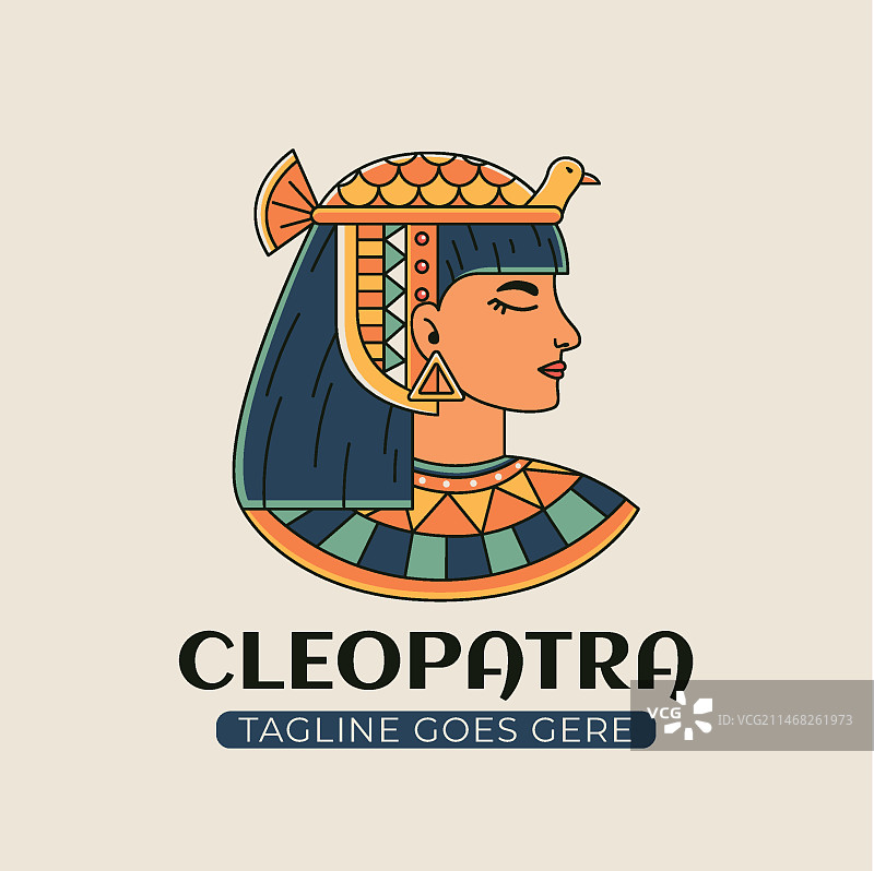 克娄巴特拉标志设计模板图片素材