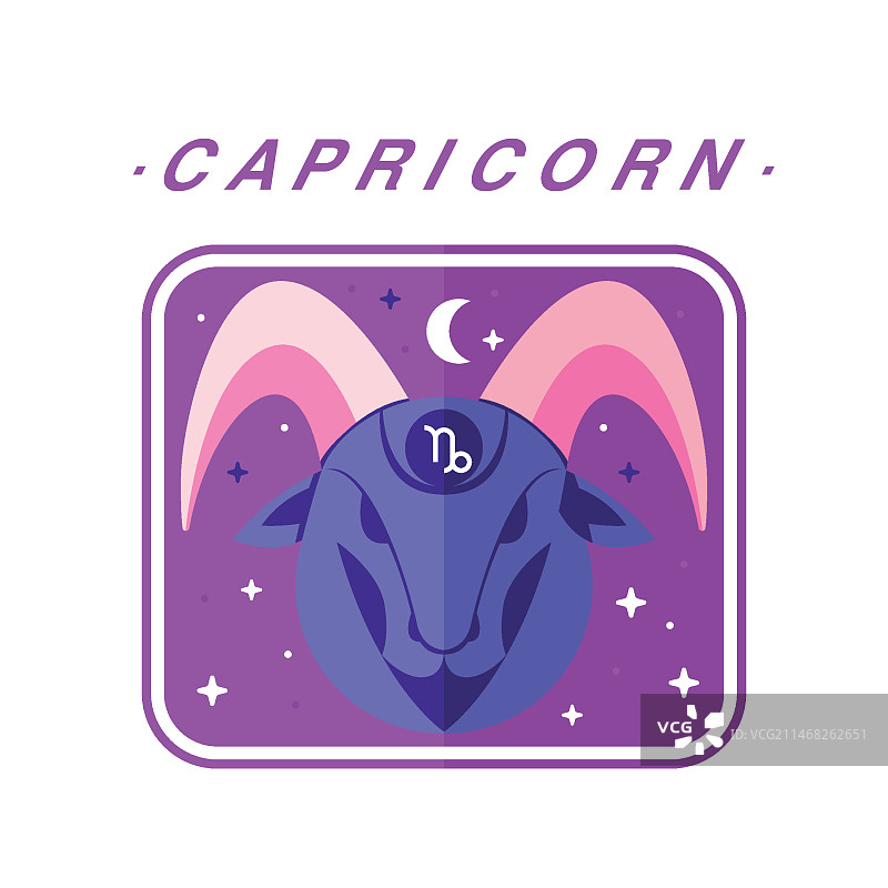 摩羯座标志模板图片素材