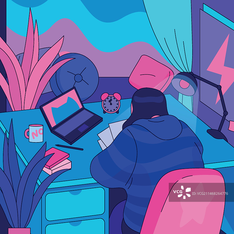 手绘低保真插画图片素材