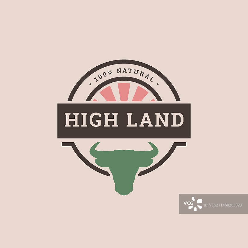 手绘扁平风格农贸市场标志图片素材