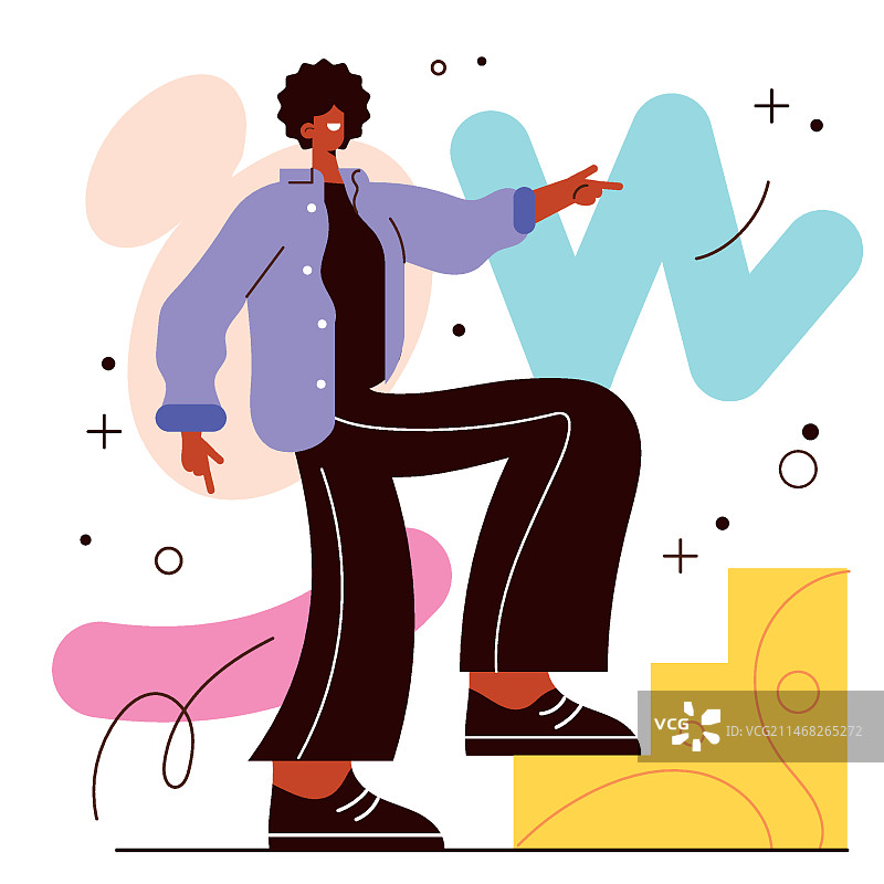 手绘第一步插画图片素材