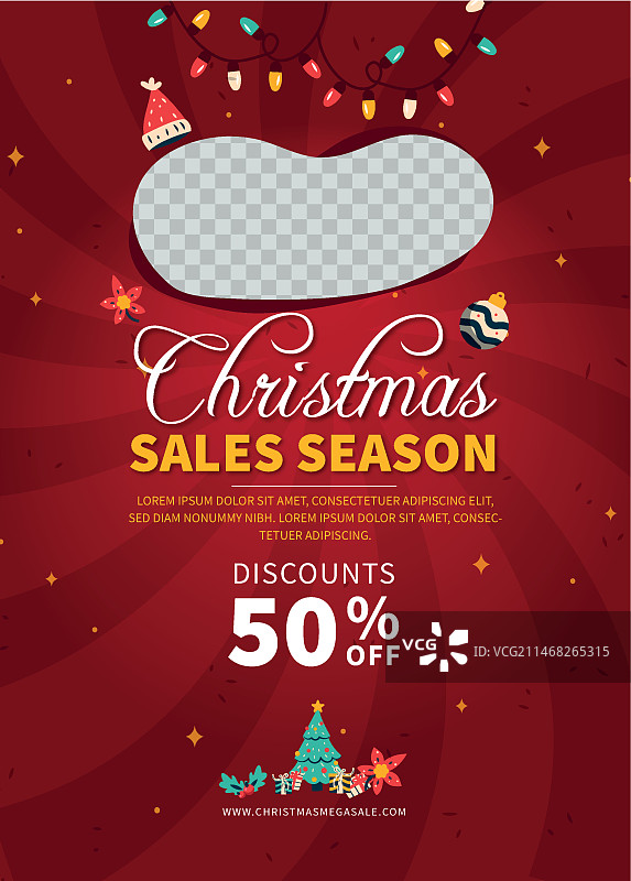 圣诞节促销宣传单模板图片素材