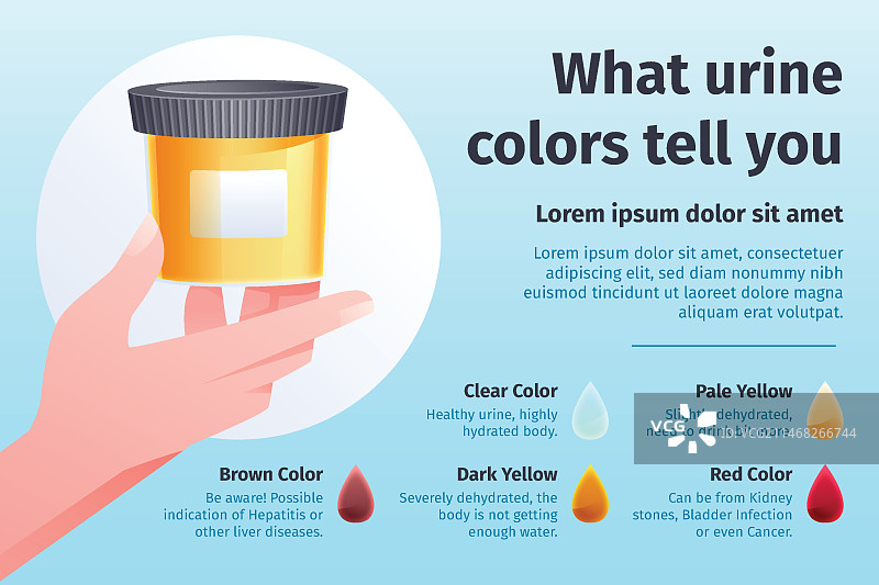 渐变尿液颜色信息图图片素材