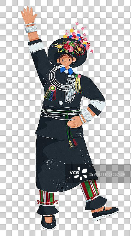 阿昌族民族服饰女性图片素材