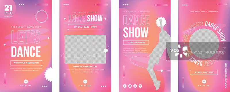 渐变舞蹈表演Instagram快拍图片素材