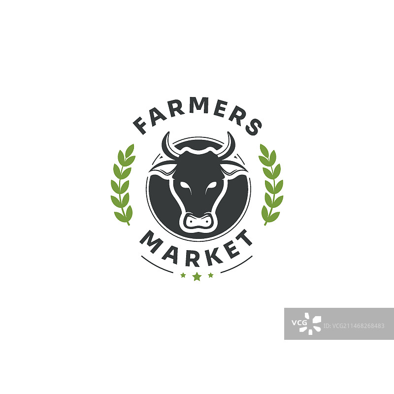 扁平风格农贸市场标志图片素材