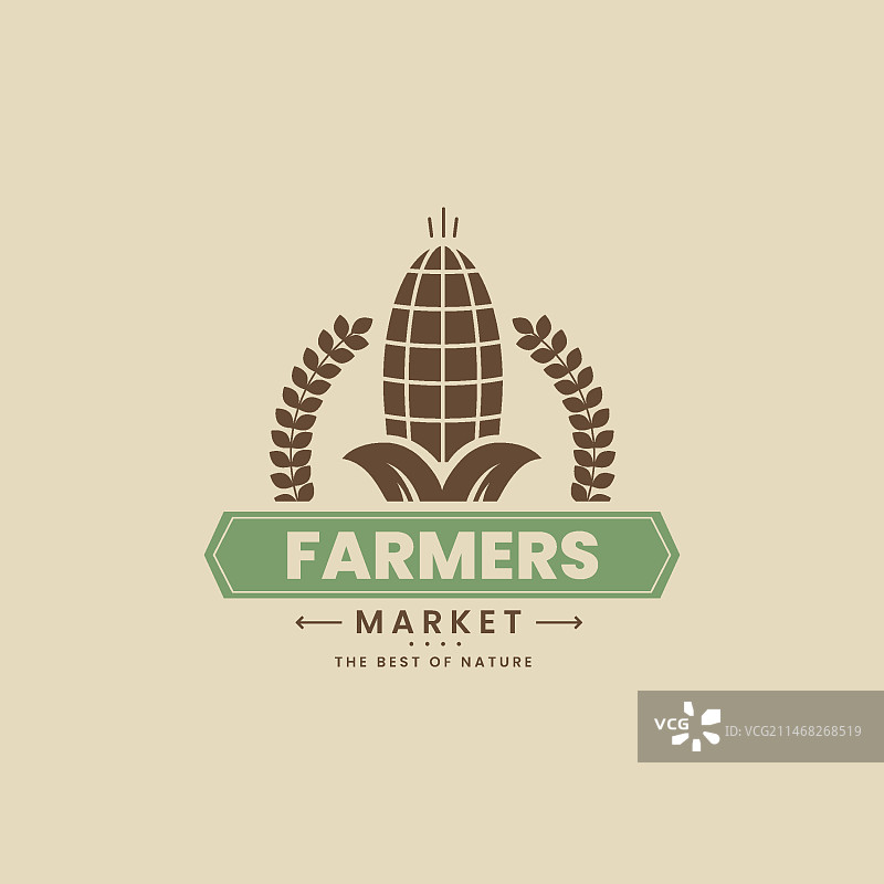 扁平风格农贸市场标志图片素材
