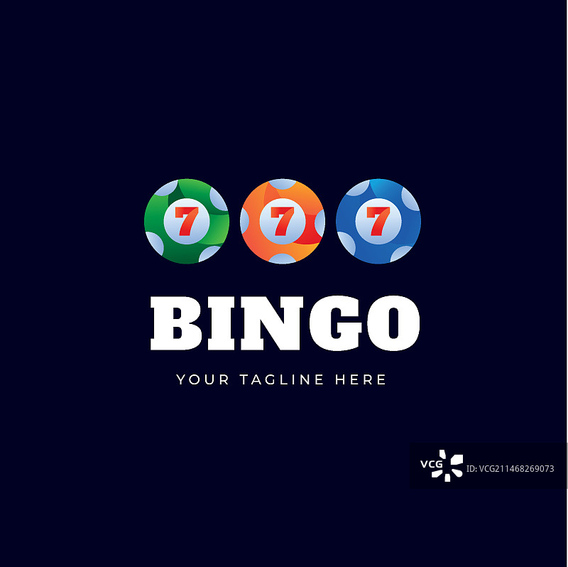 渐变宾果游戏logo模板图片素材