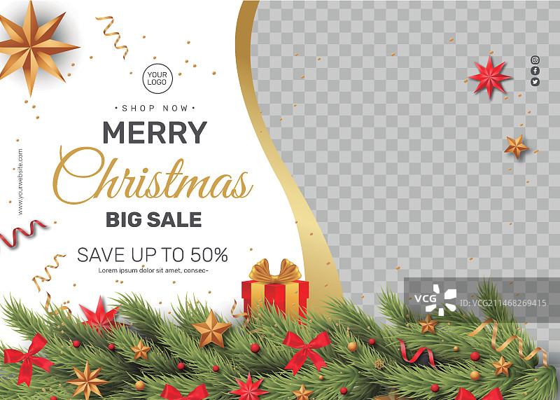 圣诞节促销banner概念图片素材