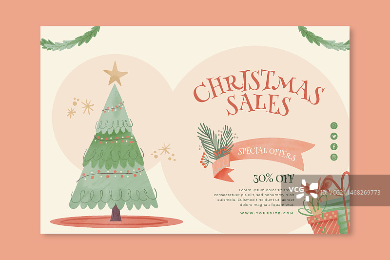 圣诞节促销banner概念图片素材