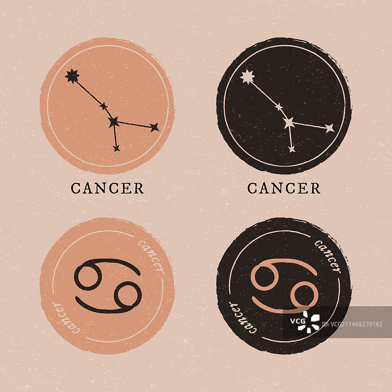 手绘扁平风癌症标志图片素材