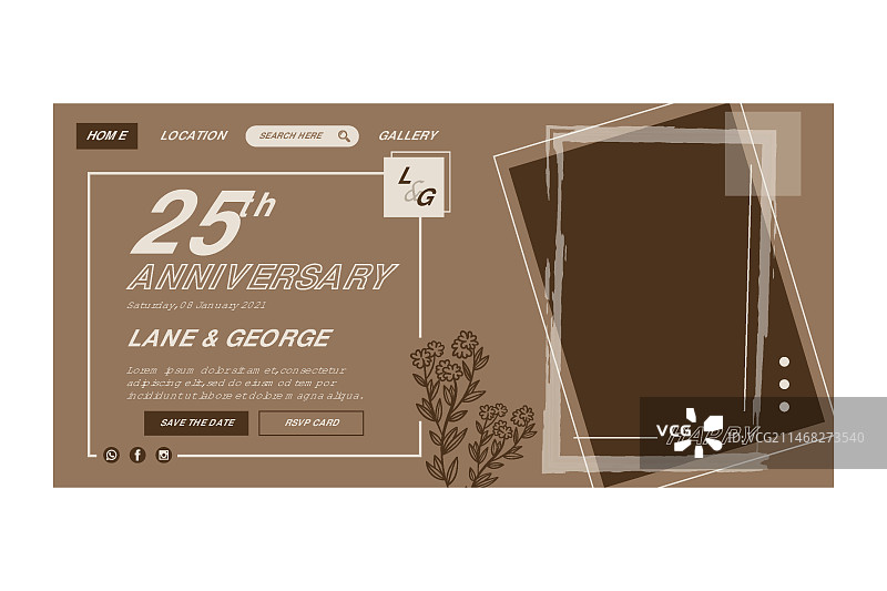 25周年纪念登录页模板图片素材