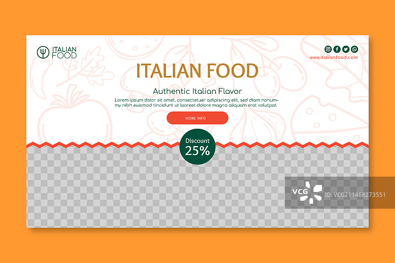 意大利美食模板banner图片素材