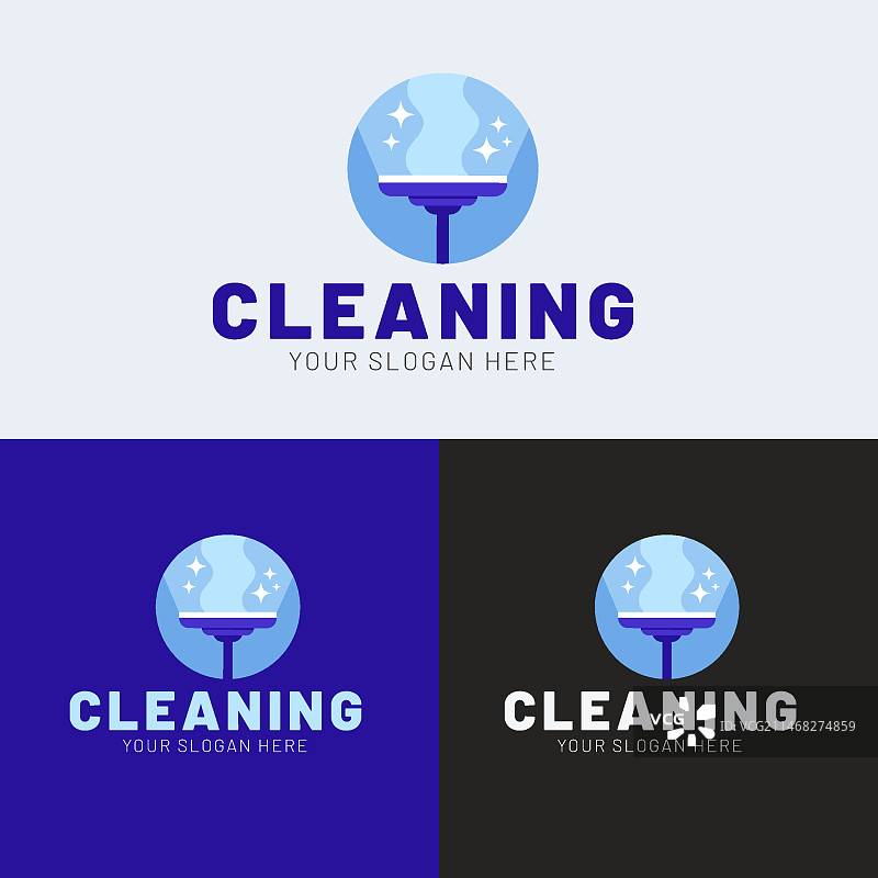 扁平风格刮水器Logo模板图片素材