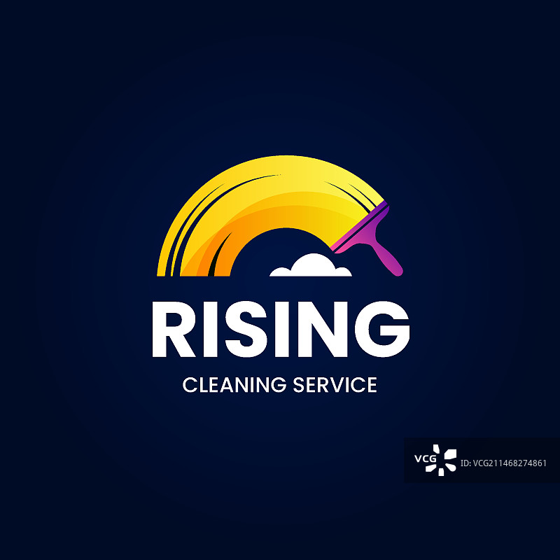 渐变刮板Logo模板图片素材