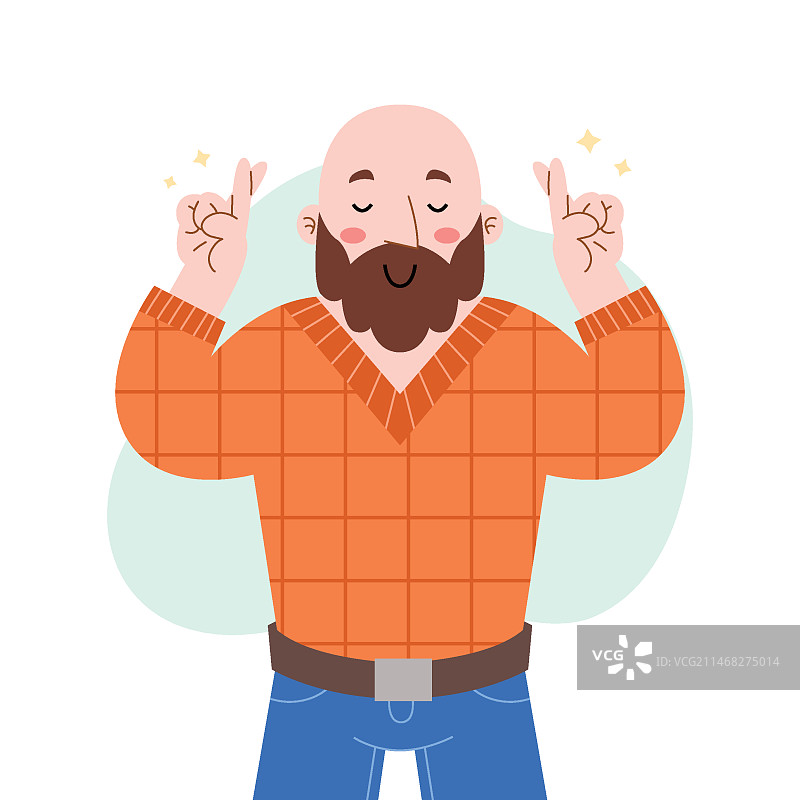 手绘赞美插画图片素材