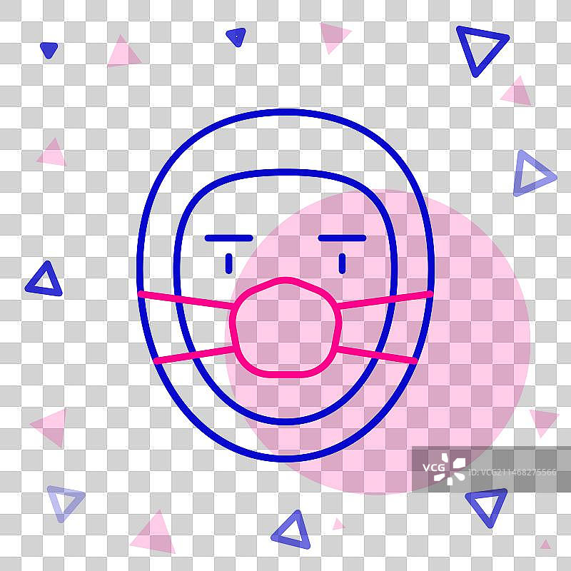 白色背景上的病理科医生线条图标图片素材