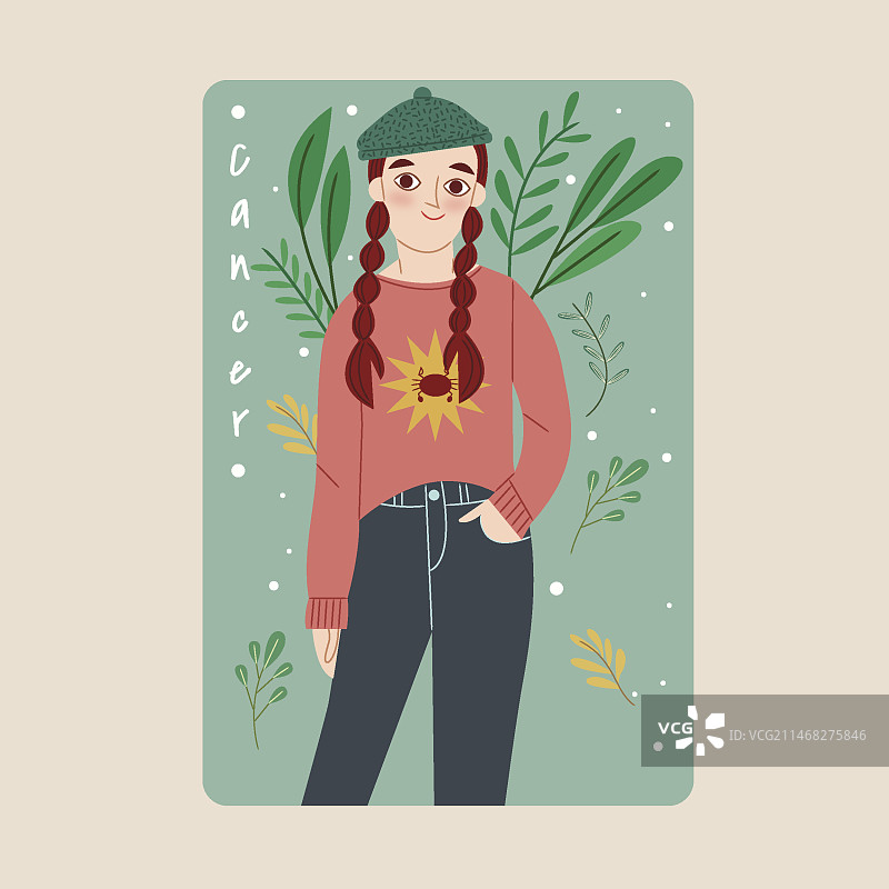 扁平癌症标志模板图片素材