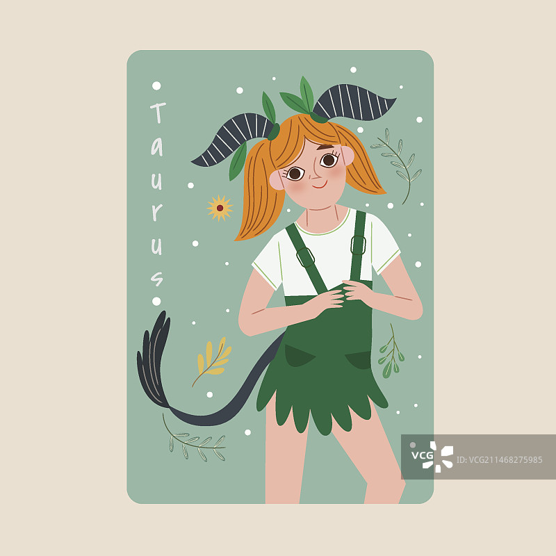 扁平风格金牛座标志模板图片素材