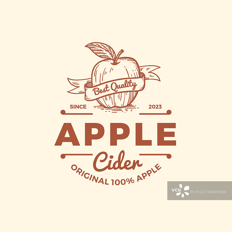 苹果酒标志设计模板图片素材