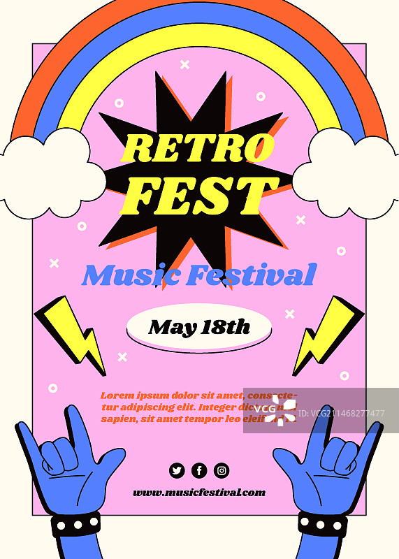 音乐节海报模板图片素材