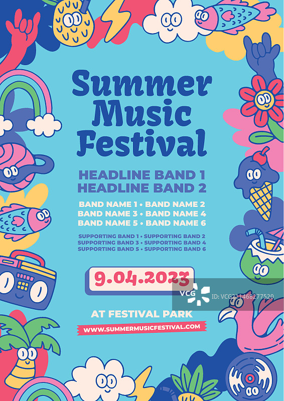 音乐节海报模板设计图片素材