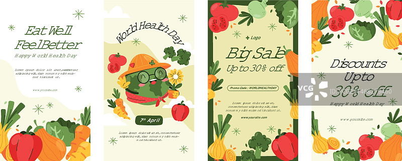 世界健康日庆祝活动的Instagram快拍集锦图片素材