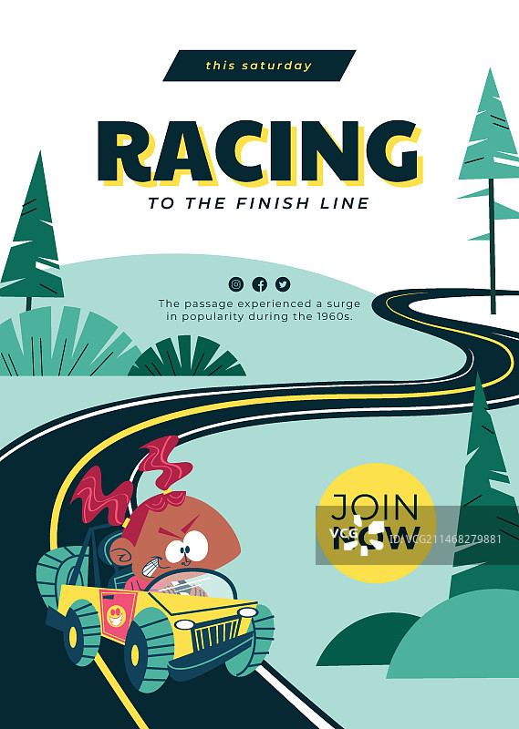 手绘赛车模板设计图片素材