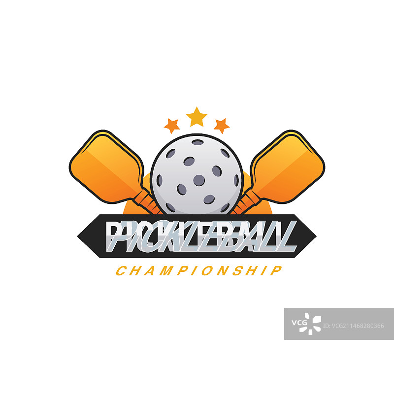 渐变匹克球Logo模板图片素材