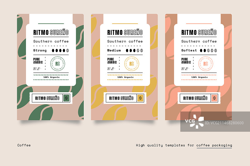 极简主义包装标签模板图片素材