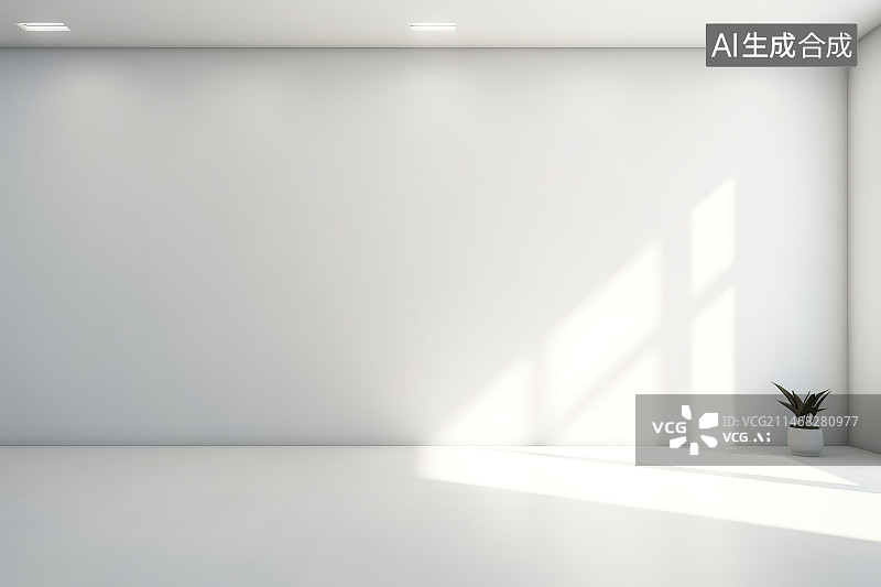 【AI数字艺术】空白的墙光影图片素材