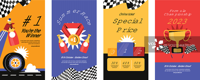 赛车比赛Instagram快拍模板图片素材