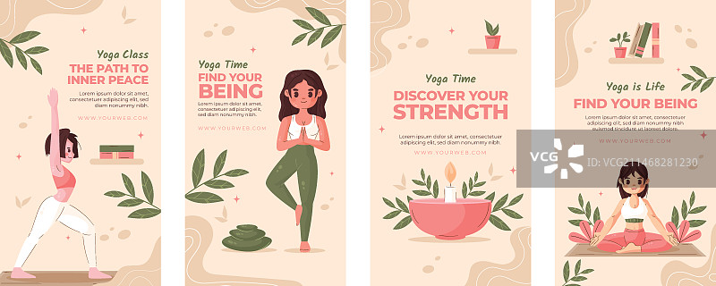 瑜伽静修Instagram快拍模板图片素材