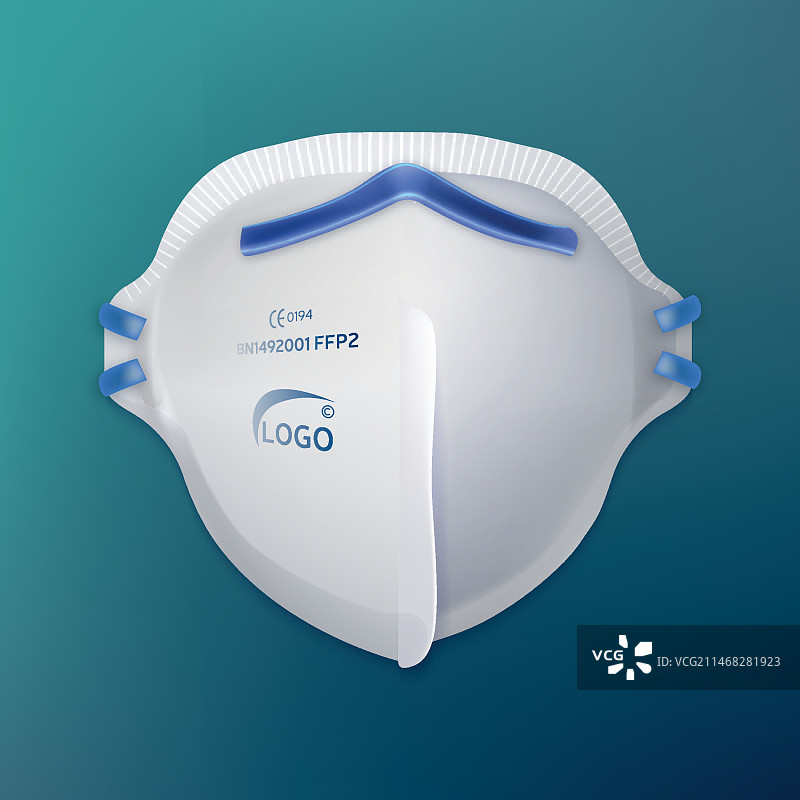 逼真的FFP2口罩图片素材