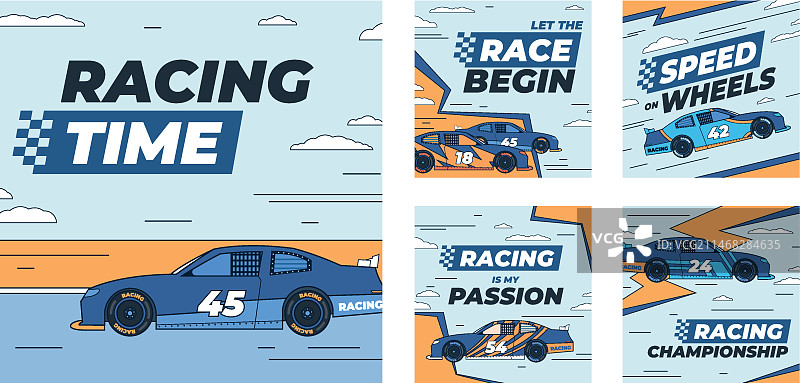 汽车拉力锦标赛Instagram帖子图片素材