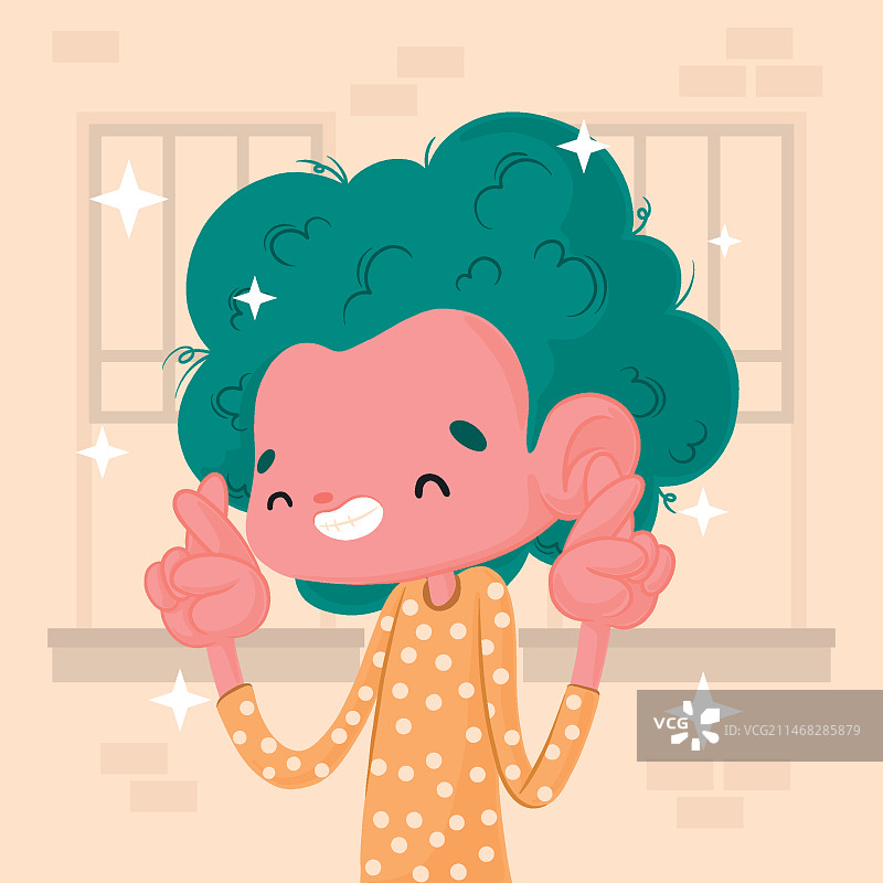 手绘祈祷手指插画图片素材