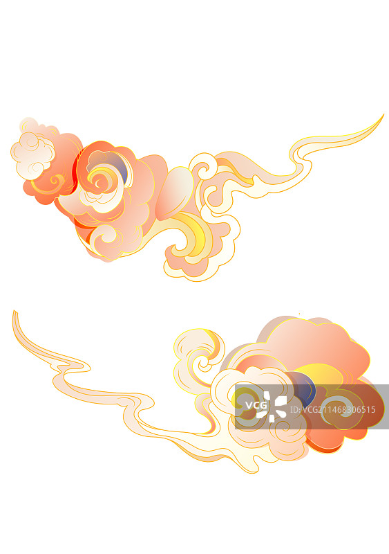 云纹插画元素图片素材
