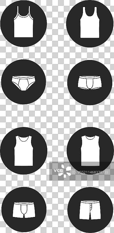 男士内衣背心和拳击短裤图片素材