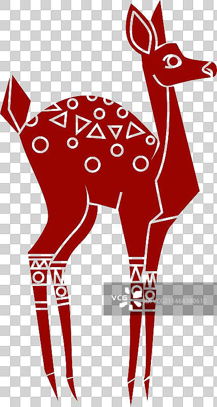 狍鹿尾巴蹄子图案细节轮廓图片素材