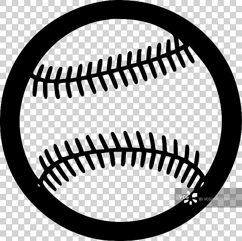 黑白棒球图标图片素材