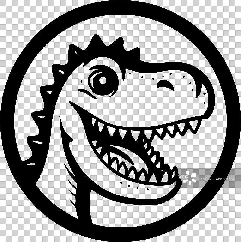 简约扁平风恐龙logo图片素材