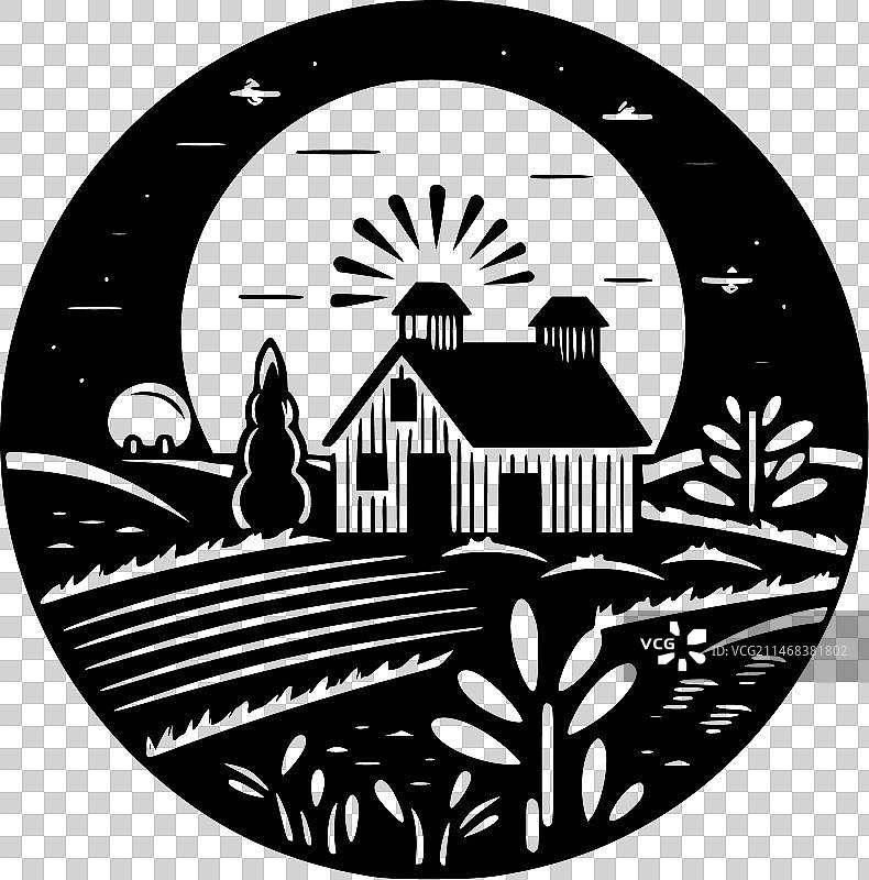 高品质农场T恤logo图片素材