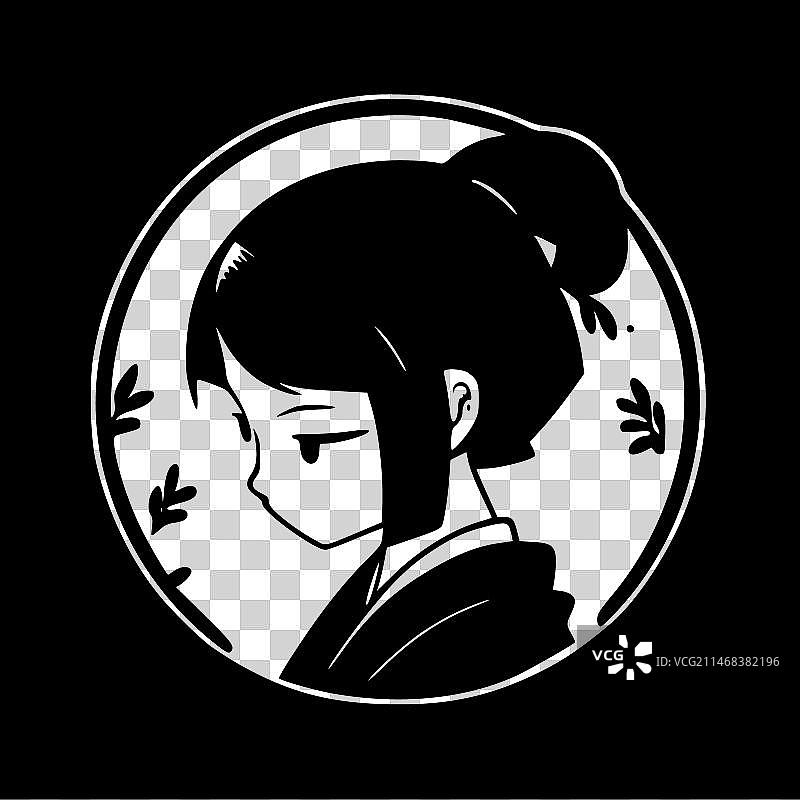 日式简约剪影图片素材