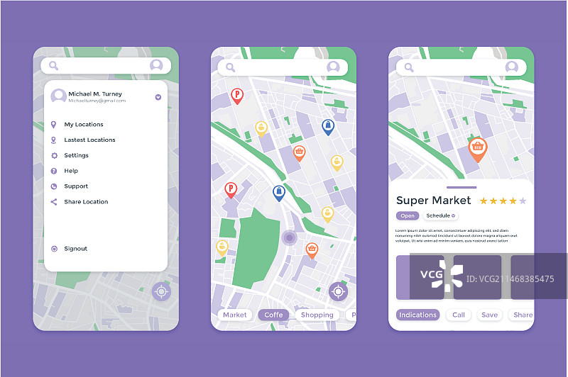 位置App界面图片素材
