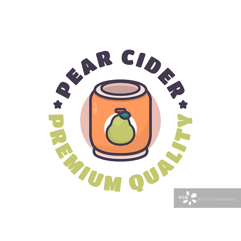 手绘苹果酒标志设计图片素材