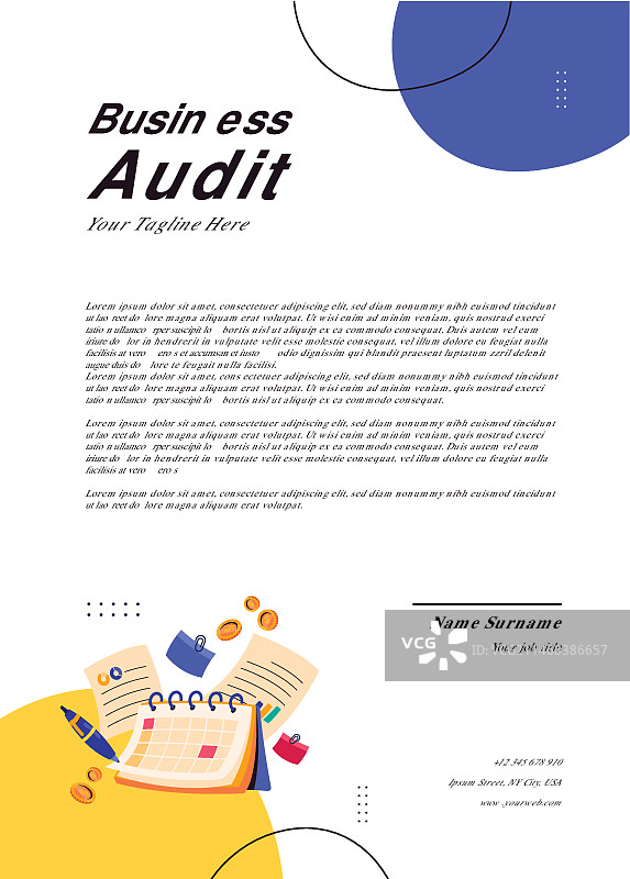 手绘会计模板图片素材