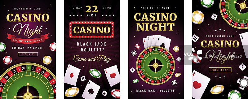 赌场之夜模版设计图片素材