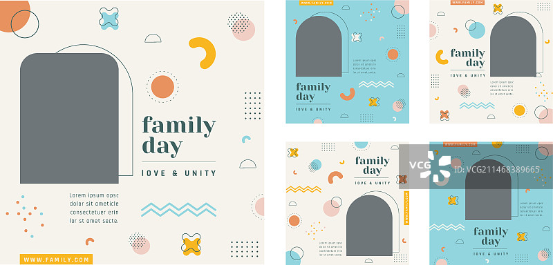 国际家庭日庆祝活动Instagram帖子合集图片素材