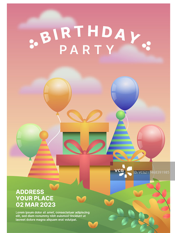 生日设计模板图片素材